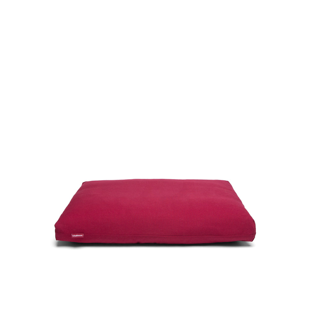 b, halfmoon Cotton Zabuton Cushion Rouge front